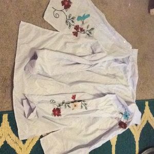 button up flower shirt